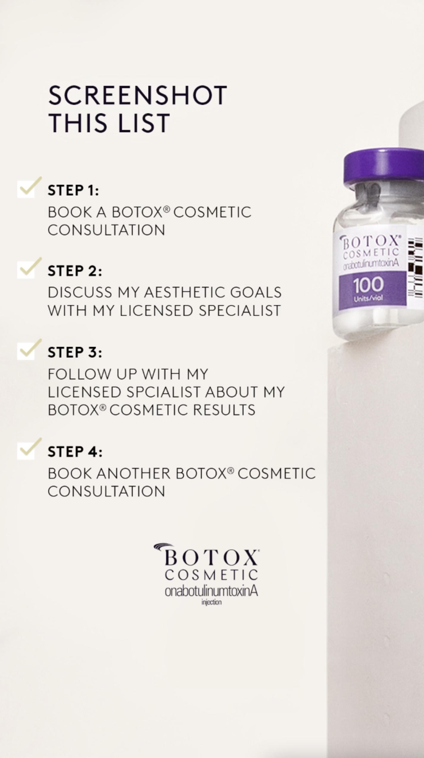 Botox Check list